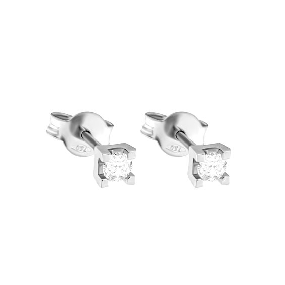 Earrings Roman Gioielli Woman in White Gold Diamante 0.06 Ct R136A25N279 - R136A25N279